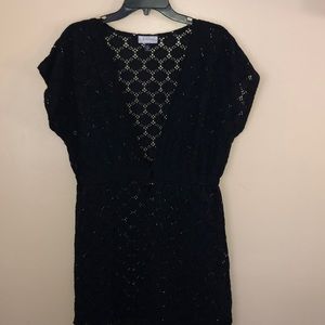 Beach Cover up XL.  Black eyelet
